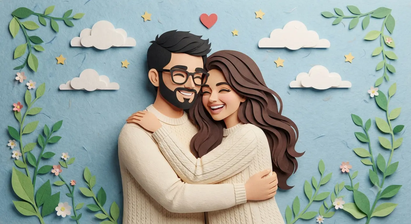 A 3D paper-cut style illustration